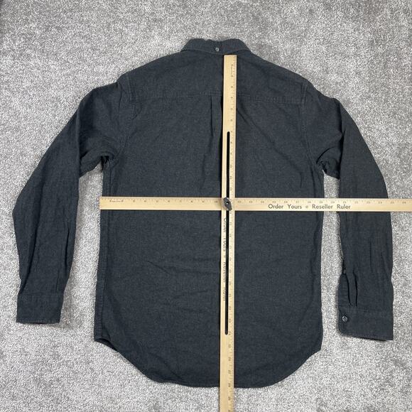 Outerknown Flannel Shirt Womens Small Petite Button Down Cotton Gray - Picture 8 of 14